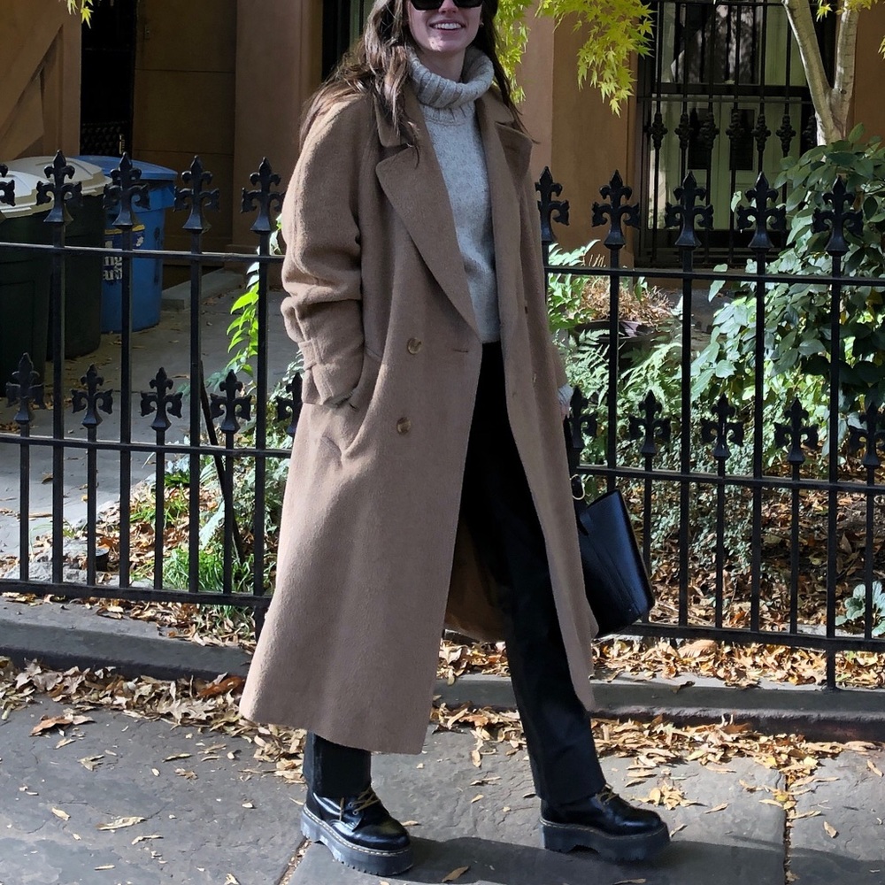 Stunning Vintage Burberry Alpaca + Wool Camel Coat